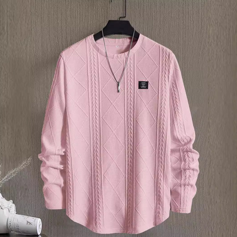 ✈️Hot Sale Offers-Men's Textured Crew Neck Sweatshirt