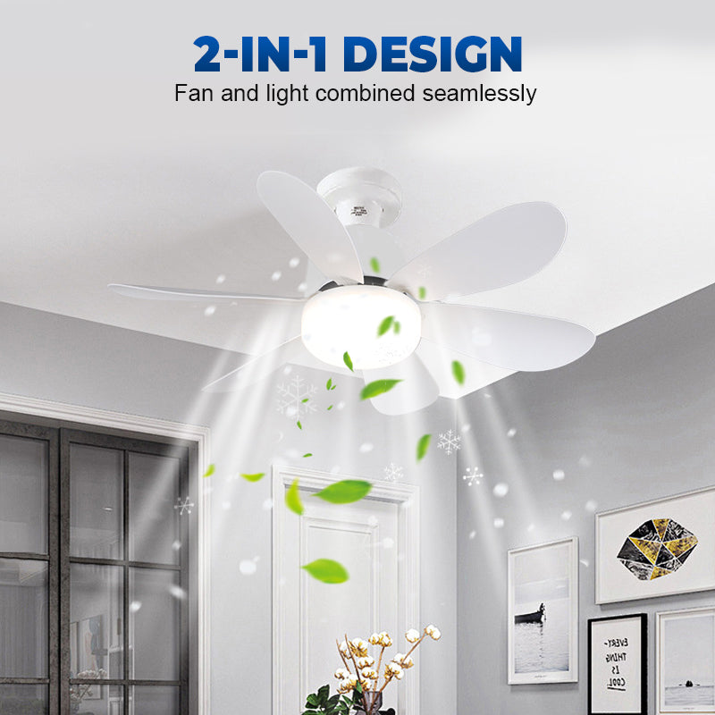 🌬️🌞New Arrival Hot Sale - 49% OFF!🛋️2-in-1 Remote-Controlled Ceiling Fan with LED Light
