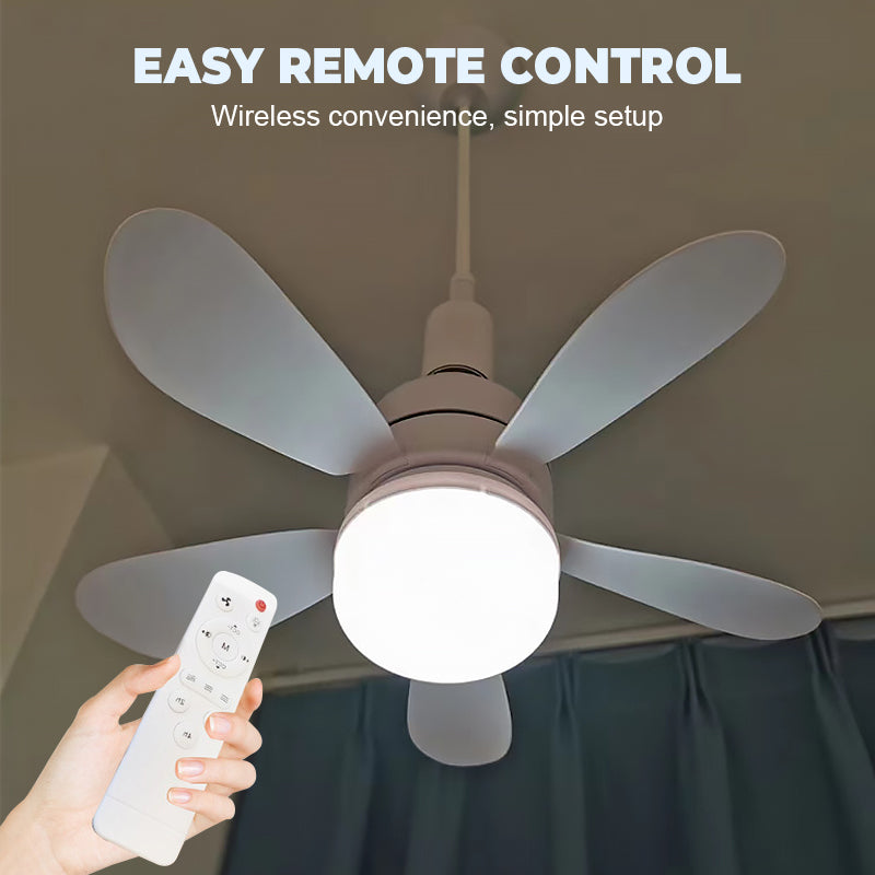 🌬️🌞New Arrival Hot Sale - 49% OFF!🛋️2-in-1 Remote-Controlled Ceiling Fan with LED Light