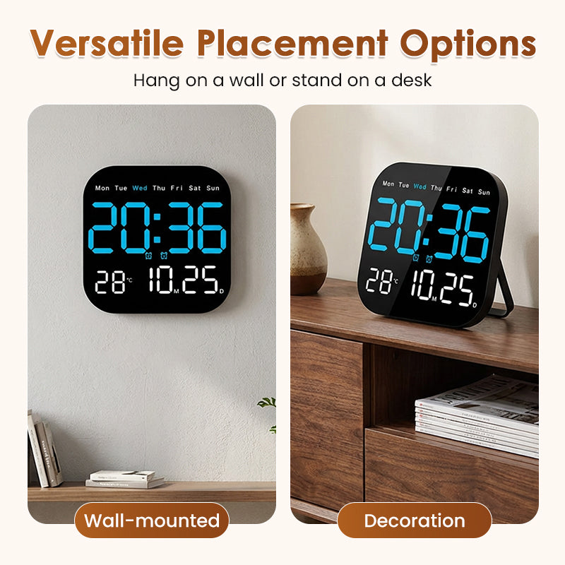 🕰️50K+ SOLD!🛏️ 40% OFF! Home & Office Digital Clock – Gentle wake-up, no startling alarms! Adjustable brightness, quiet at night. Shows temperature too. A reliable companion for your daily routine.🌙