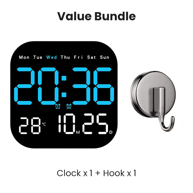 🕰️50K+ SOLD!🛏️ 40% OFF! Home & Office Digital Clock – Gentle wake-up, no startling alarms! Adjustable brightness, quiet at night. Shows temperature too. A reliable companion for your daily routine.🌙