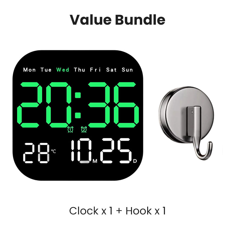 🕰️50K+ SOLD!🛏️ 40% OFF! Home & Office Digital Clock – Gentle wake-up, no startling alarms! Adjustable brightness, quiet at night. Shows temperature too. A reliable companion for your daily routine.🌙