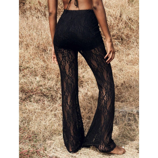 👖40% OFF!🌞Elegant Lace Flare Pants with High-Waisted Design