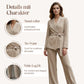 🔥Limited-time offer-Women's Elegant Tie-Waist Blazer and Wide-Leg Pants Suit Set