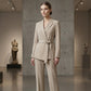 🔥Limited-time offer-Women's Elegant Tie-Waist Blazer and Wide-Leg Pants Suit Set