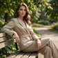 🔥Limited-time offer-Women's Elegant Tie-Waist Blazer and Wide-Leg Pants Suit Set