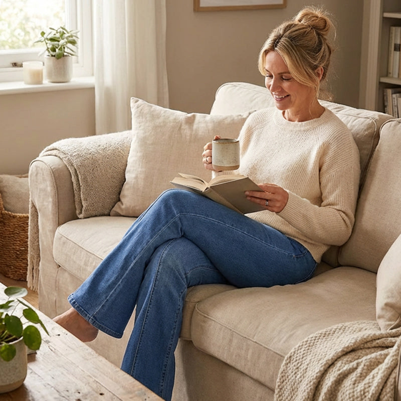 Women's Retro Flared Leg Denim Pants