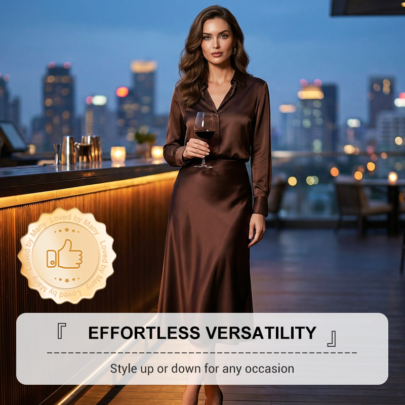 🔥Hot Sale Deals-Women's Lustrous High-Waist Satin Skirt