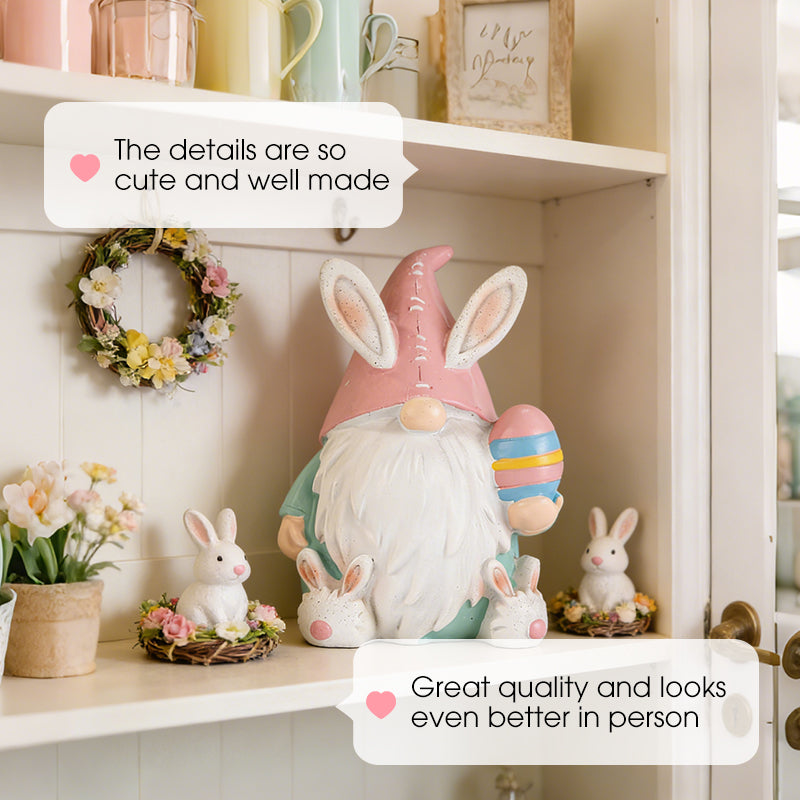 Easter Bunny Gnome Figurine