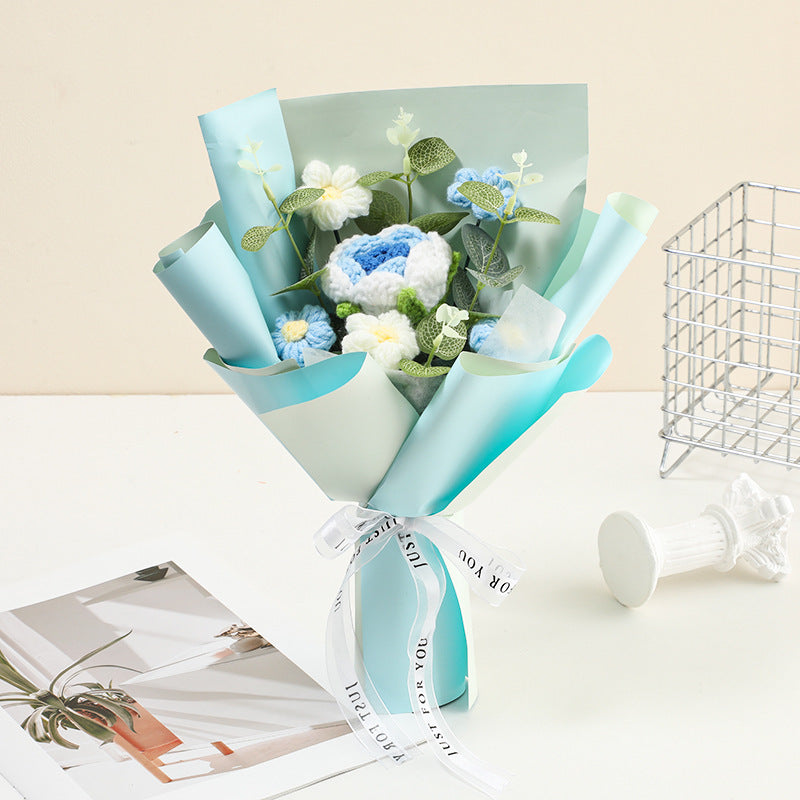 🌷 50% OFF NOW! 💕 Handmade Delicate Crochet Flower Bouquet – Mother's Day Special – Lifelike Design, Durable & Perfect Gift for Mom 🎁