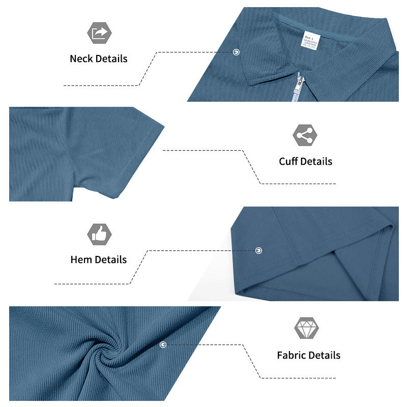 Men's Zip-Neck Top& Drawstring Pants Set