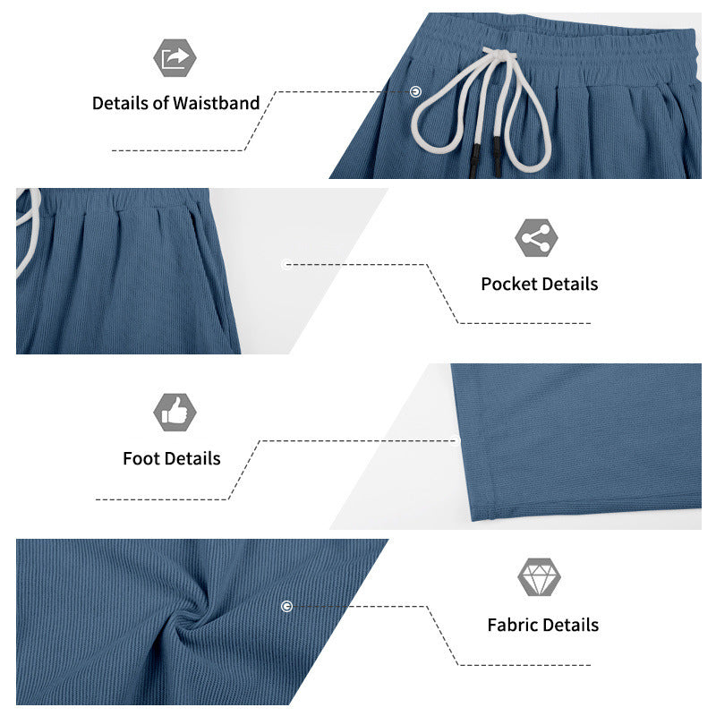 Men's Zip-Neck Top& Drawstring Pants Set