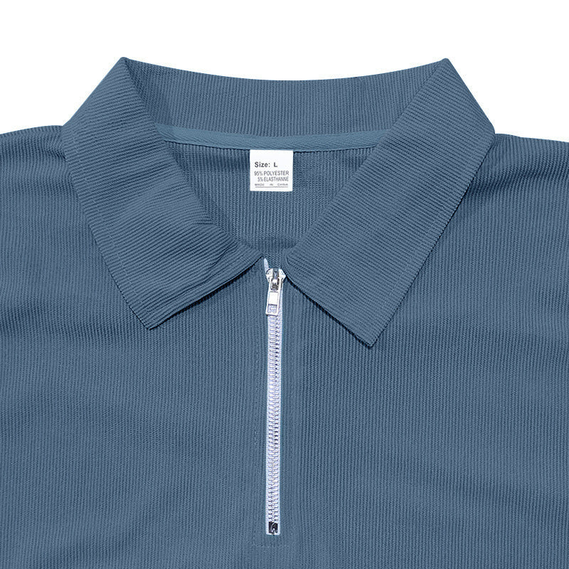 Men's Zip-Neck Top& Drawstring Pants Set