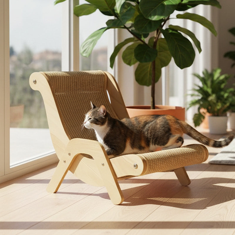 ✨ 2026 New Arrival | 2-in-1 Sisal Cat Scratcher Lounger | Space-Saving & Durable 🐱