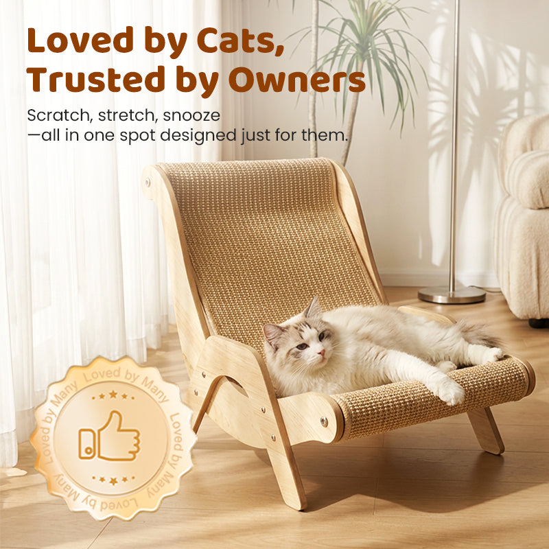 ✨ 2026 New Arrival | 2-in-1 Sisal Cat Scratcher Lounger | Space-Saving & Durable 🐱