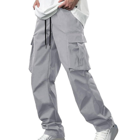 👖 Men's Casual Cargo Pants – Multi-Pocket, Adjustable Waist & Durable Straight-Leg Fit for Everyday Wear