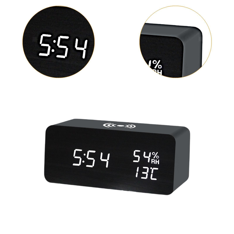 🔥Limited-time offer-LED Digital Alarm Clock with Wireless Charging Station