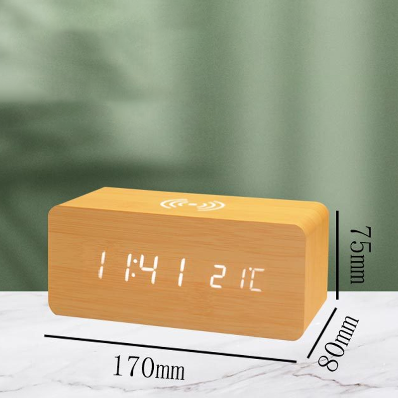 🔥Limited-time offer-LED Digital Alarm Clock with Wireless Charging Station