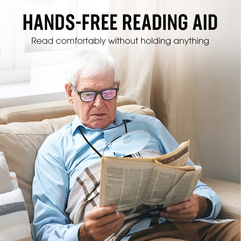 🔥Hot Sale Offers-5X Hands Free Magnifying Glass