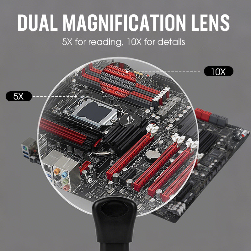🔥Hot Sale Offers-5X Hands Free Magnifying Glass