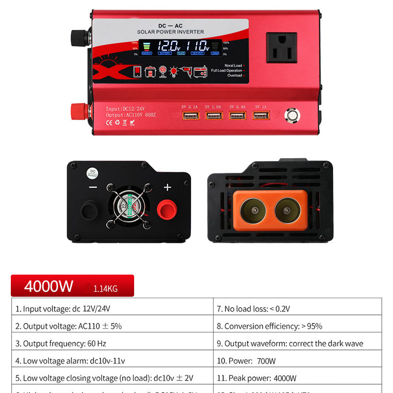 🔥50% OFF!🚗⚡Multi-Port Power Inverter for Car