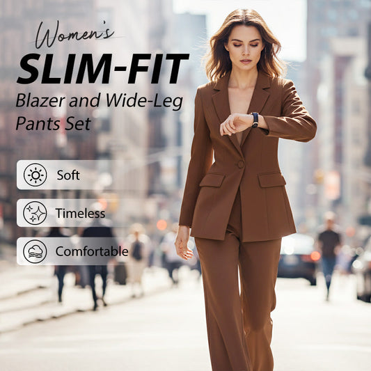 ✨ 2026 New Arrival | Women's Blazer & Wide-Leg Pants Set | Chic Office Look 🔥【-49% OFF】