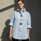 🔥Limited-time offer-Women's Oversized Button-Down Shirt with Statement Buttons