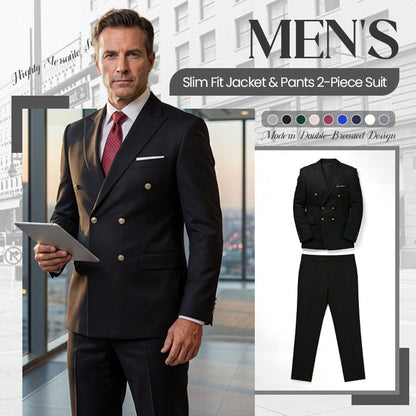 ✨ Men's Slim Fit Jacket & Pants 2-Piece Suit– Smart Casual 2-Piece Suit For A Sharp Everyday Look 🤵