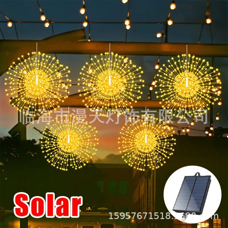 🔥While supplies last, 50% off!🎉 Solar fireworks light strings for the garden and at parties