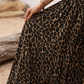 Flowy Leopard Print High Waist Maxi Skirt