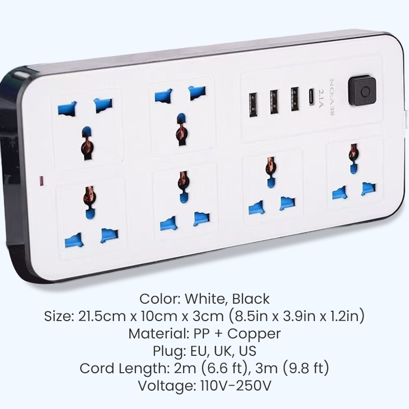 🔥Limited-time offer-Multi-Outlet Power Strip with Extension Cord
