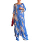 Women's Floral Print Asymmetrical Tunic & Pants Set