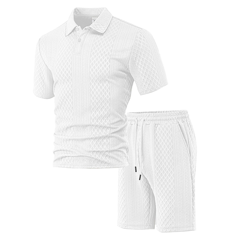 💞50K+ SOLD!💥🩳Men's Diamond Print 2-Piece Set – Ready in seconds! Soft, breathable top with easy shorts. No fuss, just style. Perfect for garden BBQs or coffee dates.