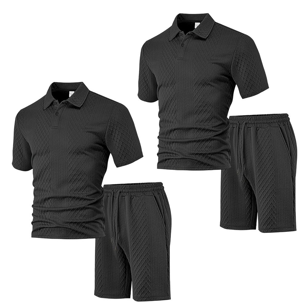 💞50K+ SOLD!💥🩳Men's Diamond Print 2-Piece Set – Ready in seconds! Soft, breathable top with easy shorts. No fuss, just style. Perfect for garden BBQs or coffee dates.