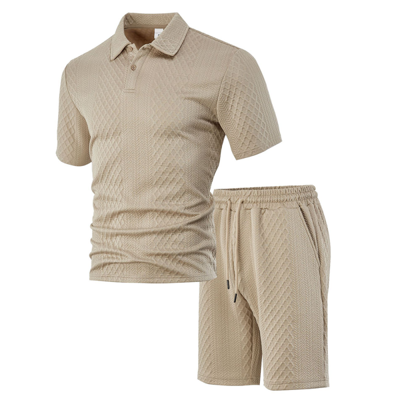 💞50K+ SOLD!💥🩳Men's Diamond Print 2-Piece Set – Ready in seconds! Soft, breathable top with easy shorts. No fuss, just style. Perfect for garden BBQs or coffee dates.