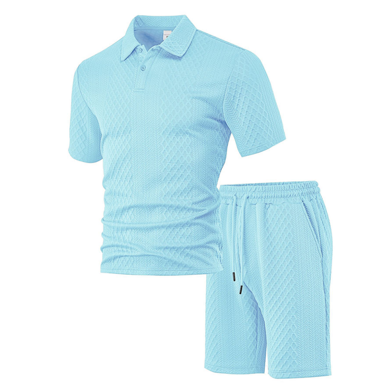 💞50K+ SOLD!💥🩳Men's Diamond Print 2-Piece Set – Ready in seconds! Soft, breathable top with easy shorts. No fuss, just style. Perfect for garden BBQs or coffee dates.