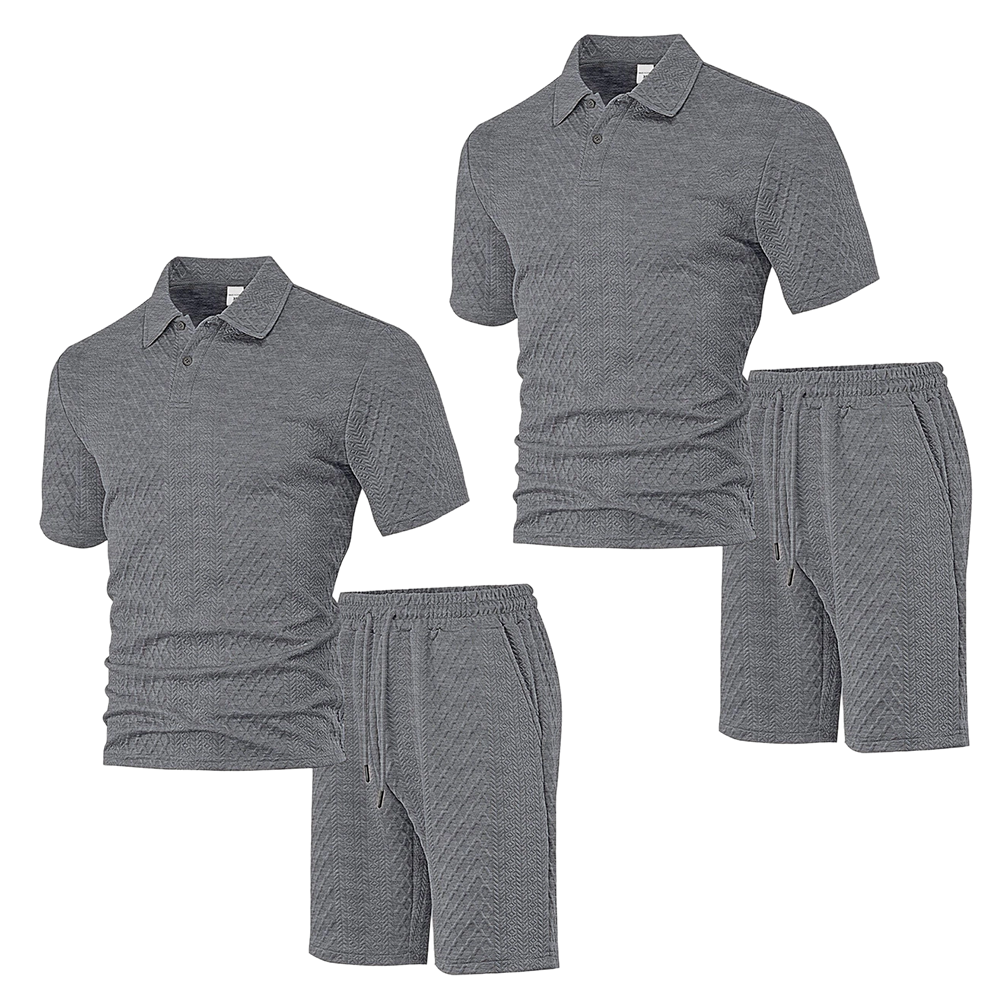 💞50K+ SOLD!💥🩳Men's Diamond Print 2-Piece Set – Ready in seconds! Soft, breathable top with easy shorts. No fuss, just style. Perfect for garden BBQs or coffee dates.