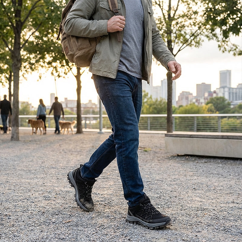 🥾Men's Lightweight Hiking Shoes – Breathable Mesh, Non-Slip Grip & Cushioned Sole