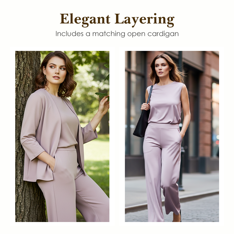 🔥Hot Sale Offers-Women's Sleeveless Top, Cardigan & Pants Set