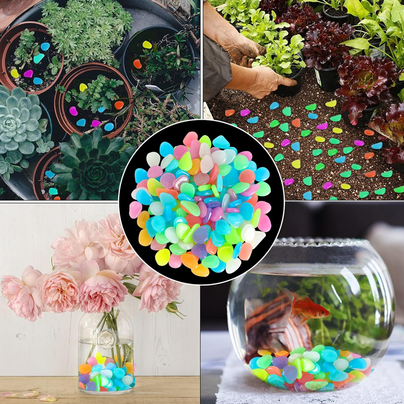 🥳2026 HOT SALE🥳💞50K+ SOLD!🌈🌙 50% OFF! 1000PCS Glow-in-Dark Pebbles – Vibrant multicolor, eco-friendly resin. Safe for kids & pets. Transform your garden into a starry night sky. A enchanting gift. 🎁🕊️