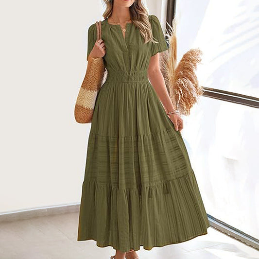 💕SPRING HOT SALE 50% OFF💕Women's Boho Chic Smocked Waist Maxi Dress