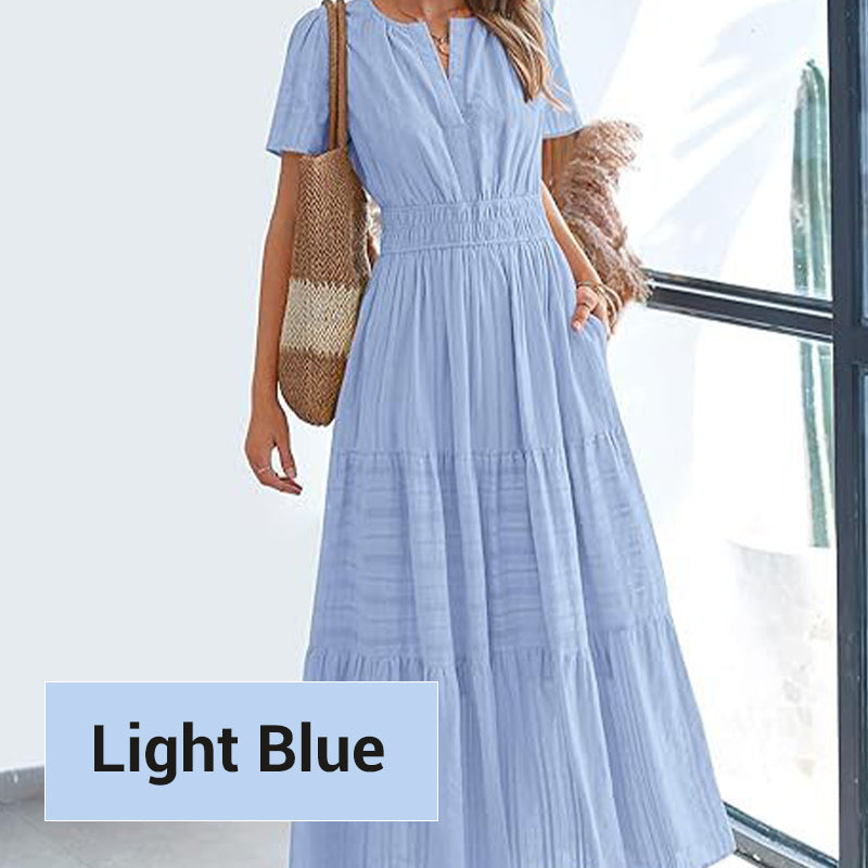 💕SPRING HOT SALE 50% OFF💕Women's Boho Chic Smocked Waist Maxi Dress