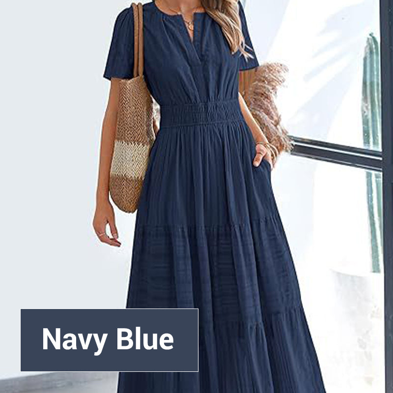 💕SPRING HOT SALE 50% OFF💕Women's Boho Chic Smocked Waist Maxi Dress