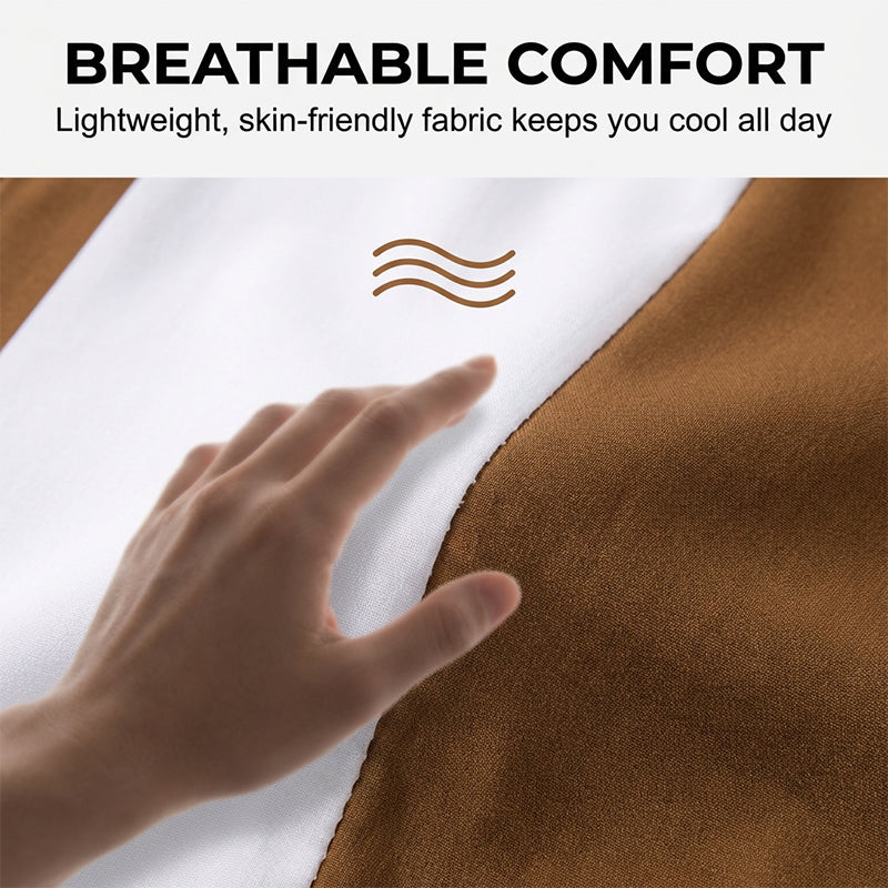 Men's Color-Block Shirt & Pants 2-Piece Set