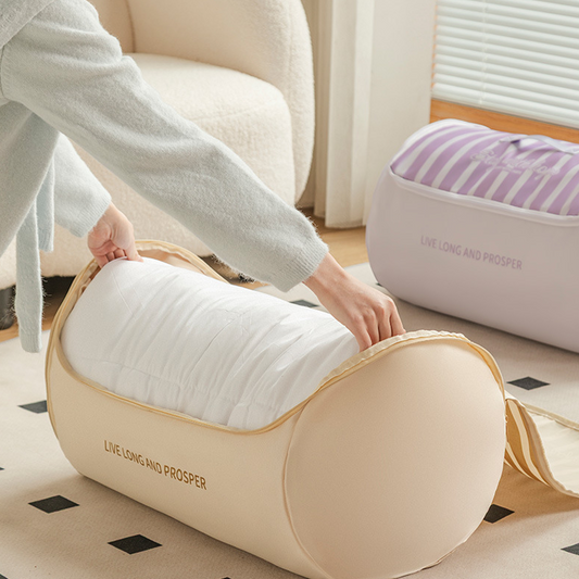 🔥Limited-time offer-Cylindrical Roll-Up Quilt Storage Bag with Zipper