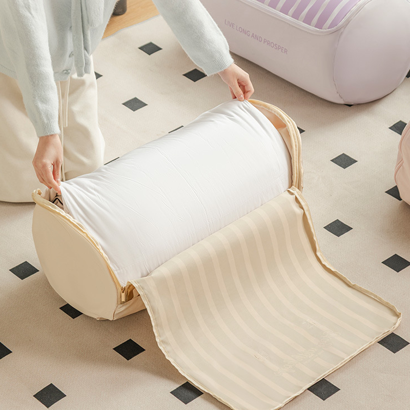 🔥Limited-time offer-Cylindrical Roll-Up Quilt Storage Bag with Zipper
