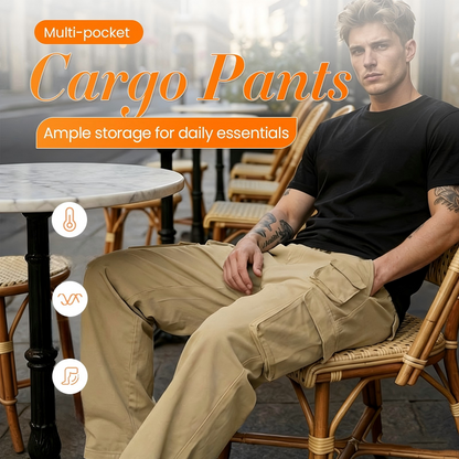 🔥Hot Sale Offers-Men's Multi-Pocket Straight-Leg Cargo Pants