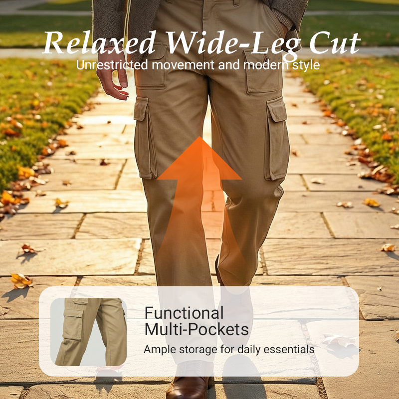 🔥Hot Sale Offers-Men's Multi-Pocket Straight-Leg Cargo Pants
