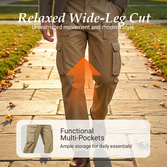 🔥Hot Sale Offers-Men's Multi-Pocket Straight-Leg Cargo Pants