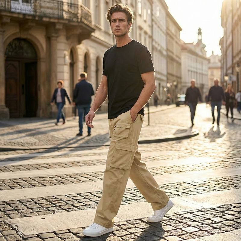🔥Hot Sale Offers-Men's Multi-Pocket Straight-Leg Cargo Pants